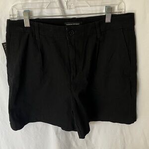 Banana Republic Men's Classic Black Flat Front Shorts